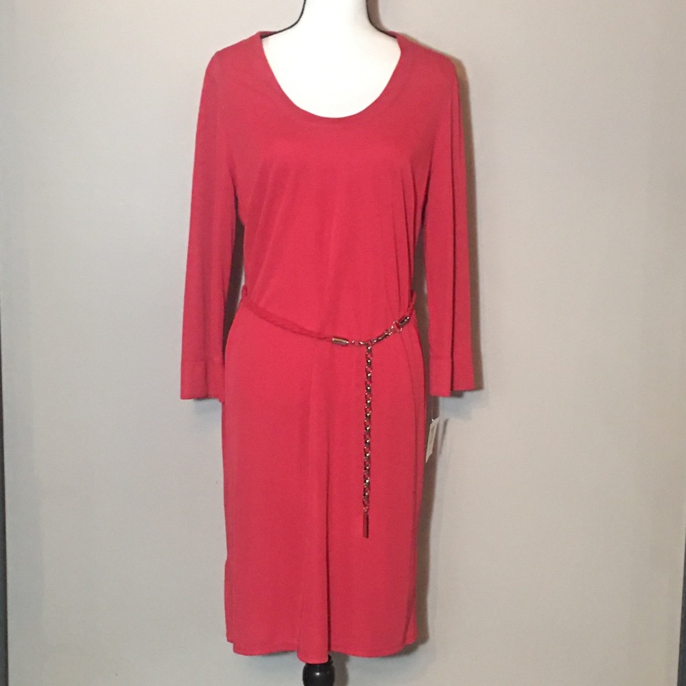 New Anne Klein Dark (Fire) Orange Dress. Size 14.